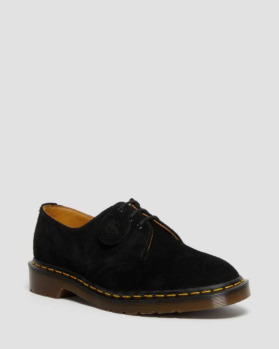 Dr Martens Oxford Shoes Women's 1461 Made In England Suede Black | Malaysia 49261-DBIQ